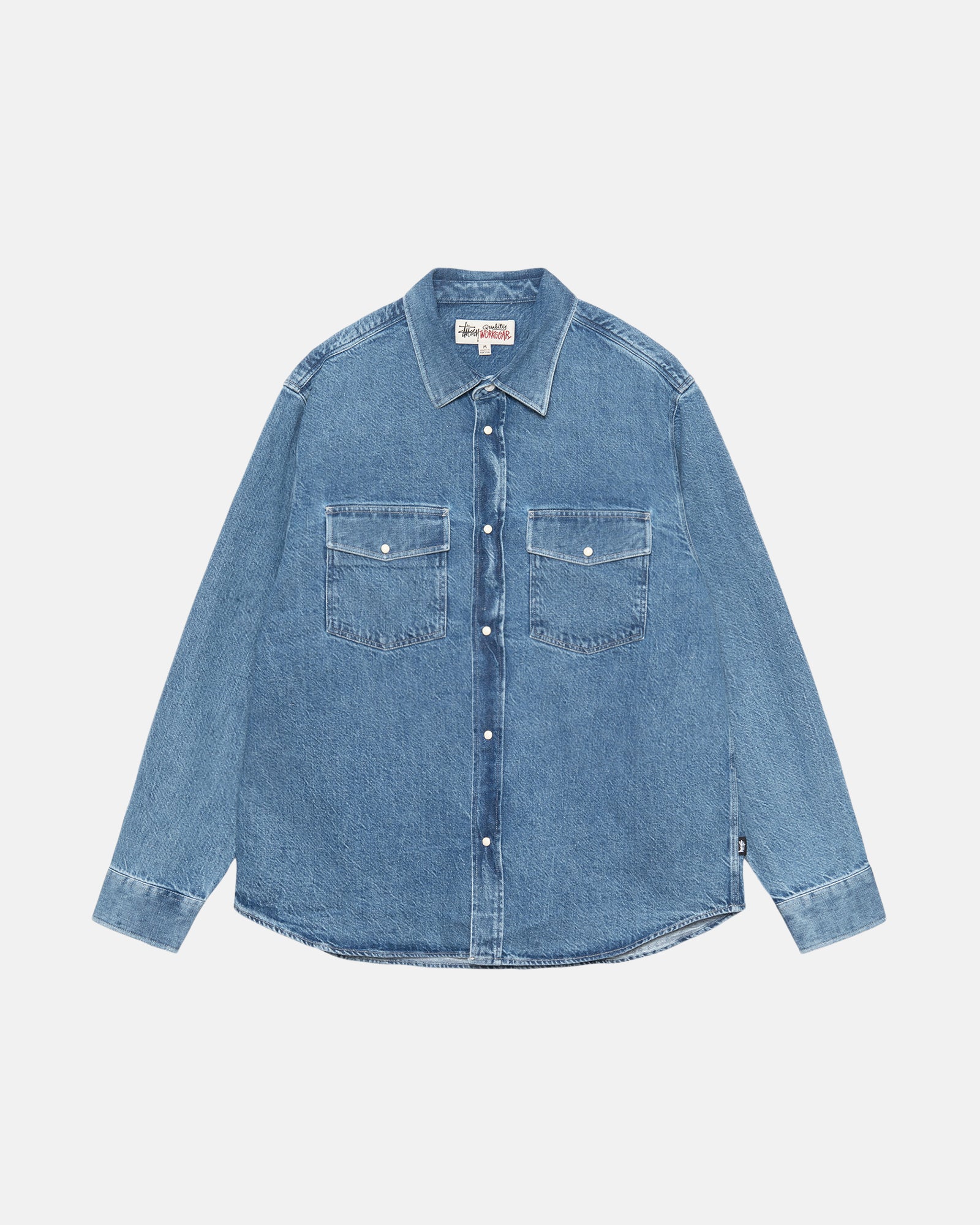 Boxy Western Denim Shirt in light denim – Stüssy Europe