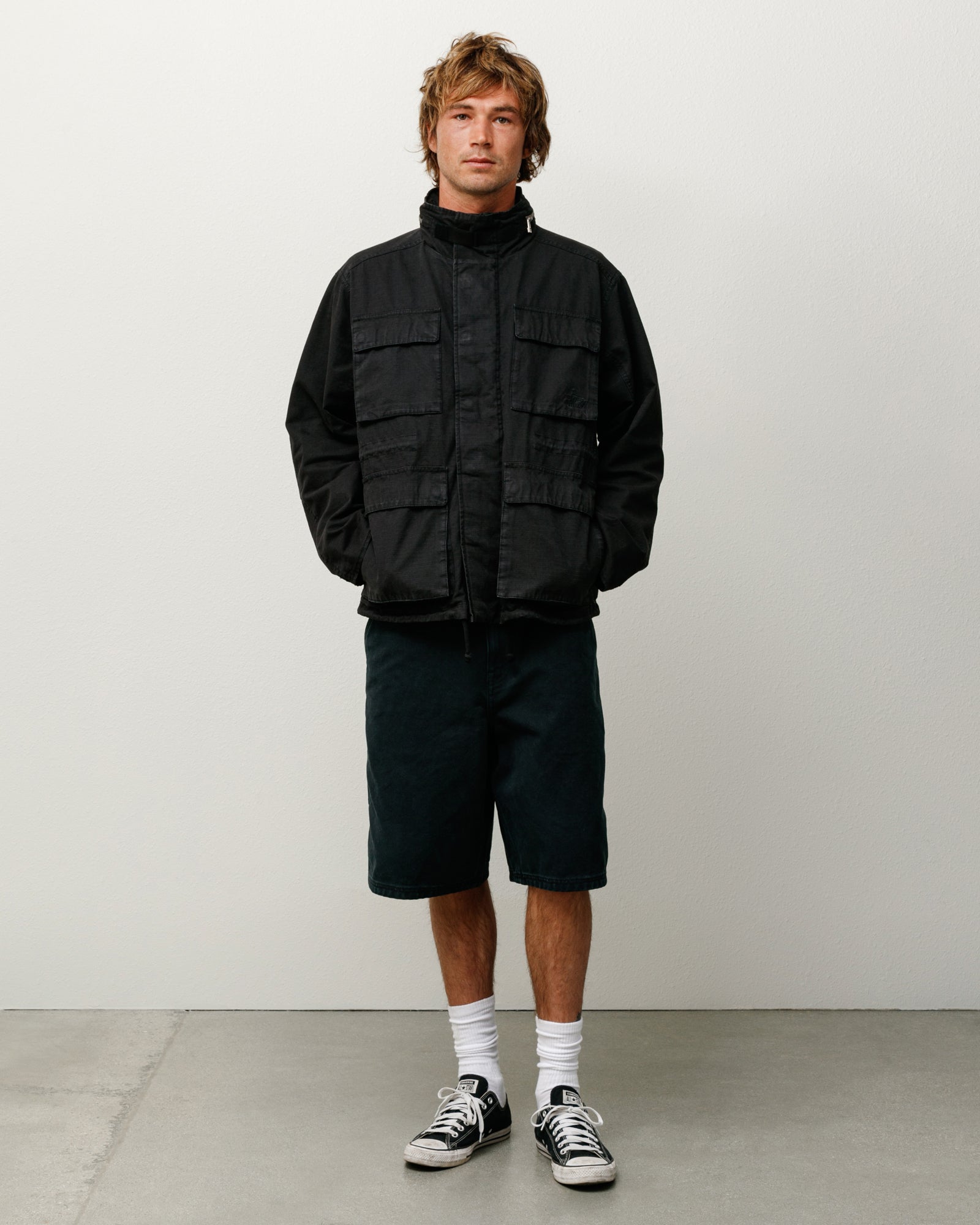 パンツ STUSSY WASHED CANVAS WORK SHORT Washed Canvas Work Short – Black | Shorts | Stüssy