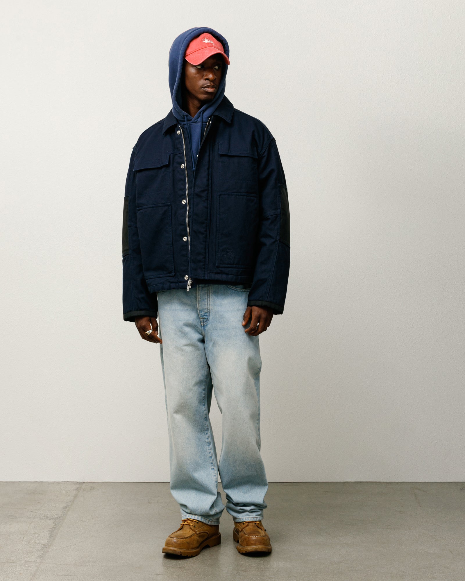 STÜSSY WORKGEAR JACKET BLUE XL Stüssy: Men's Workgear Jacket (Blue) | DSMNY E-SHOP