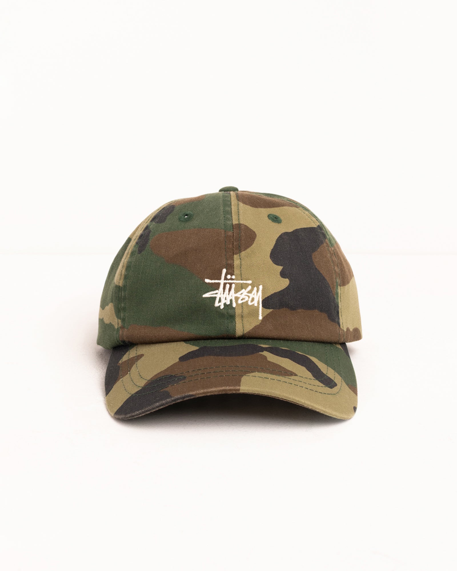 Basic Stüssy Cap Washed – Woodland Camo | Headwear | Stüssy Europe