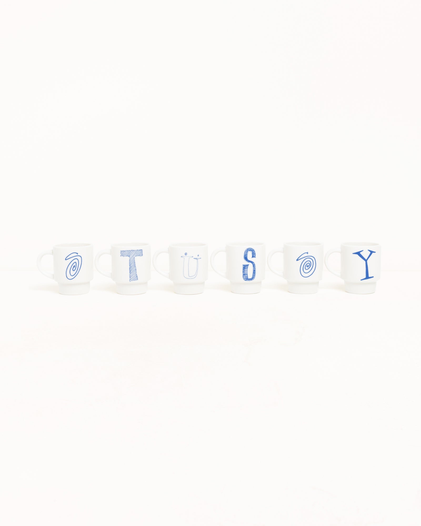 Stacking Mug Set Of 6 – White | Accessories | Stüssy Europe