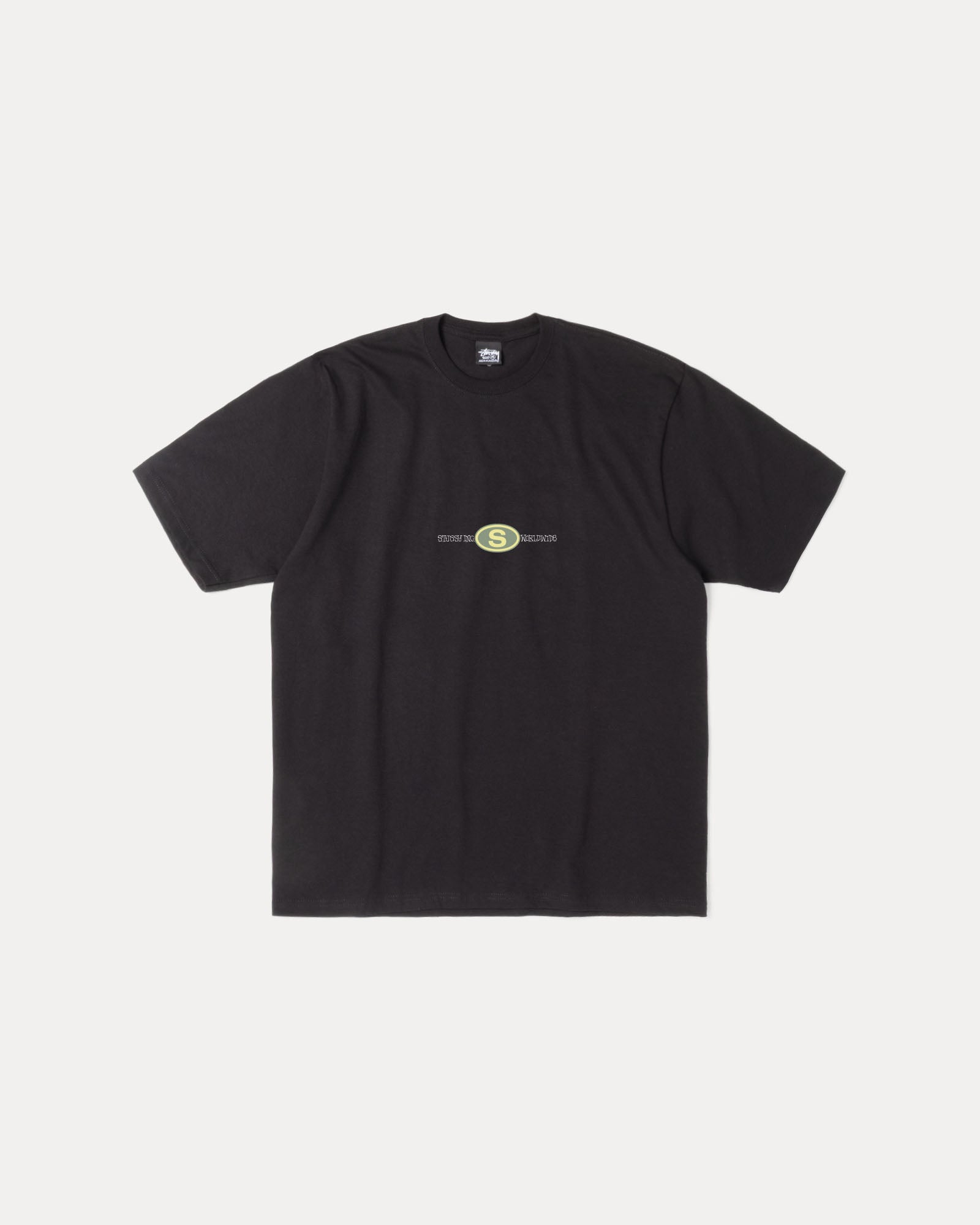 Mens Tshirt Stussy Globe T Shirt Worldwide Dot Tee – Black Tees