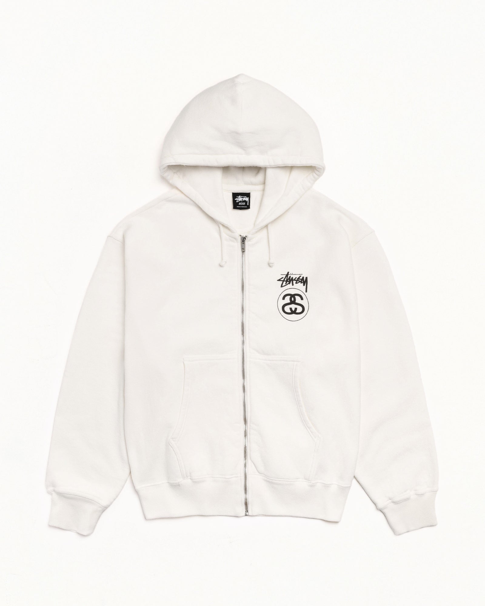 Stock Link Zip Hoodie Pigment Dyed – Natural | Sweats | Stüssy Europe