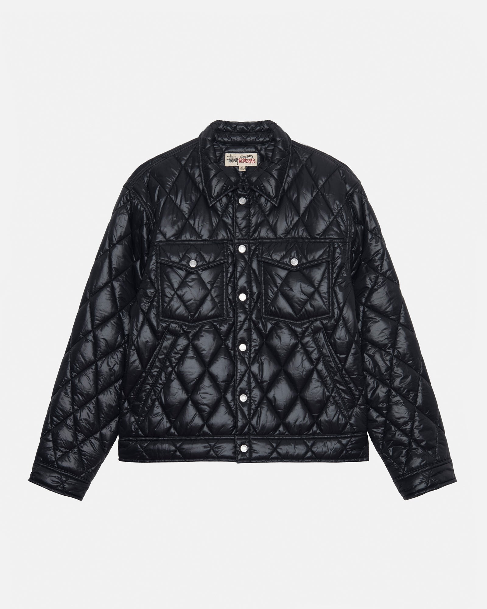 Quilted Nylon Ranch Jacket - Mens Long Sleeve Outerwear | Stussy