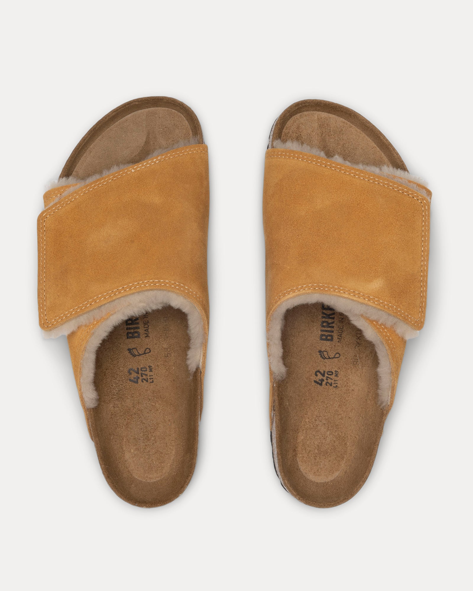 Stussy Birkenstock Shearling Slides Stussy Birkenstock Solana Shearling  Slide Bone – Drop