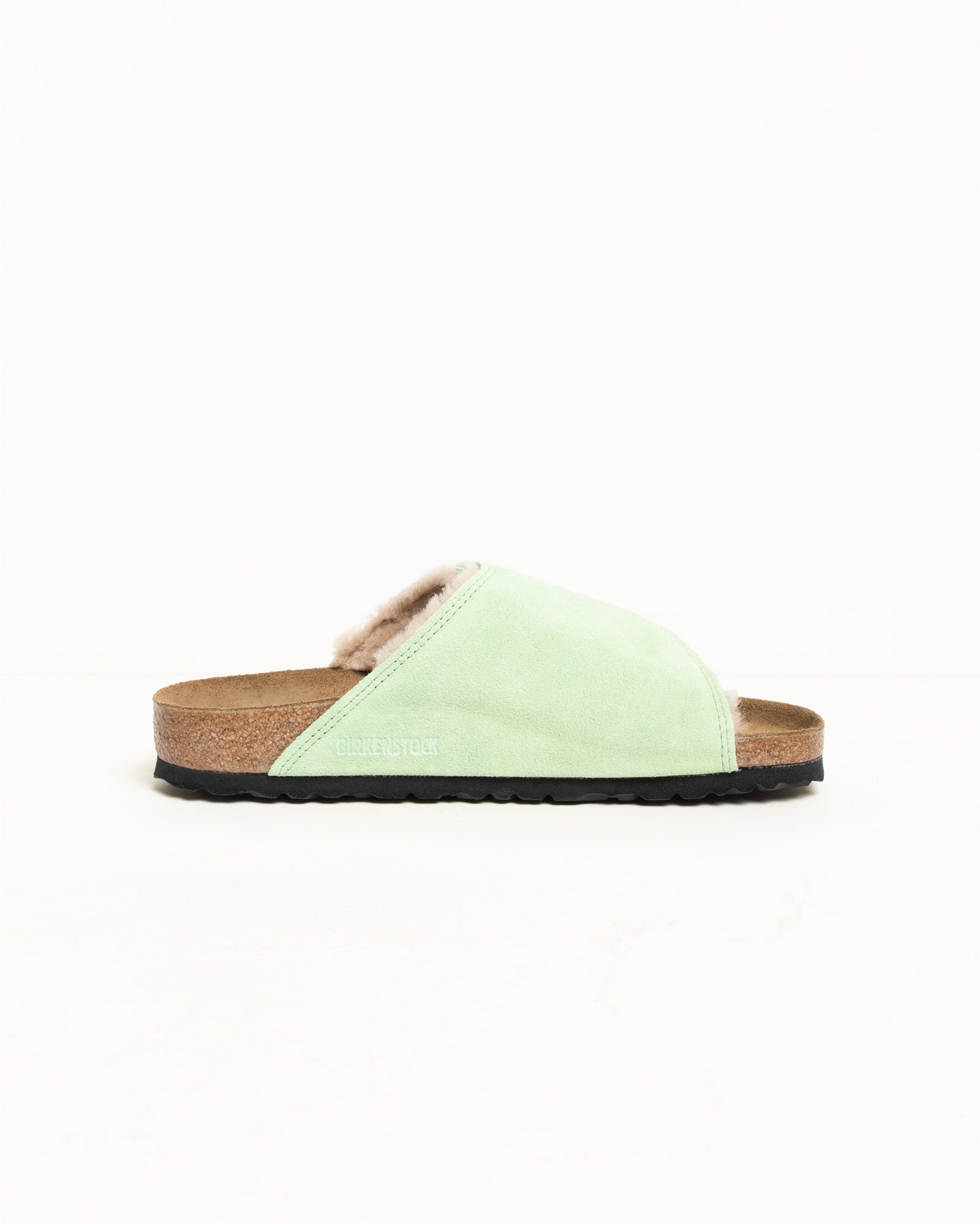 Slide Suede Shearling Stussy Accessories In Washed Green
