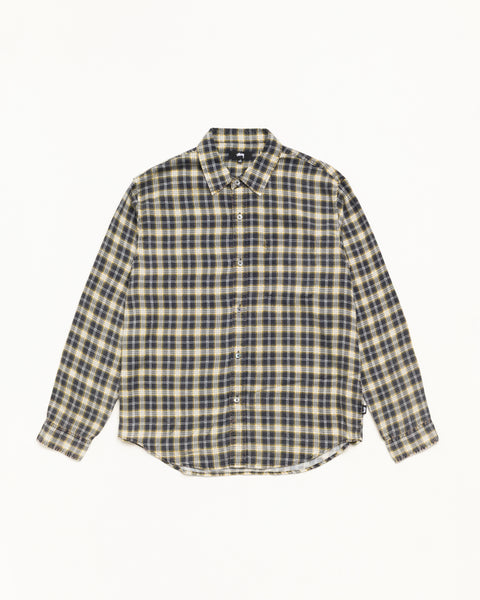 Matthew Plaid Shirt Unisex Short Sleeve In Black