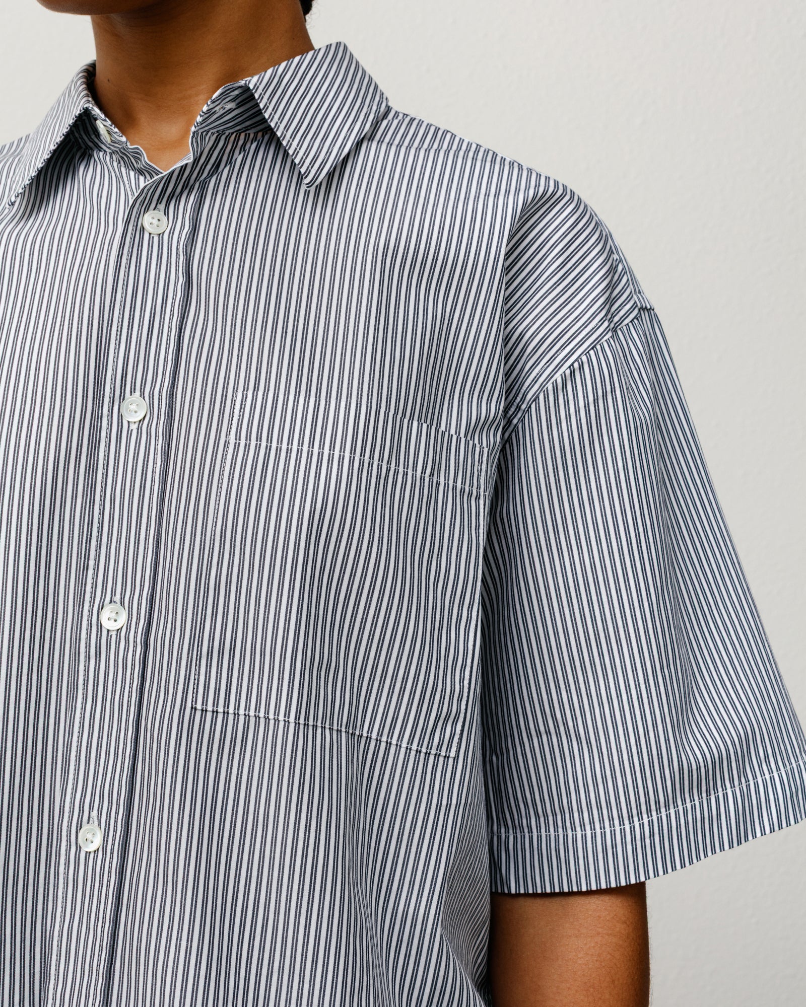 Boxy SS Shirt 8 Ball Stripe – Navy | Shirts | Stüssy Europe