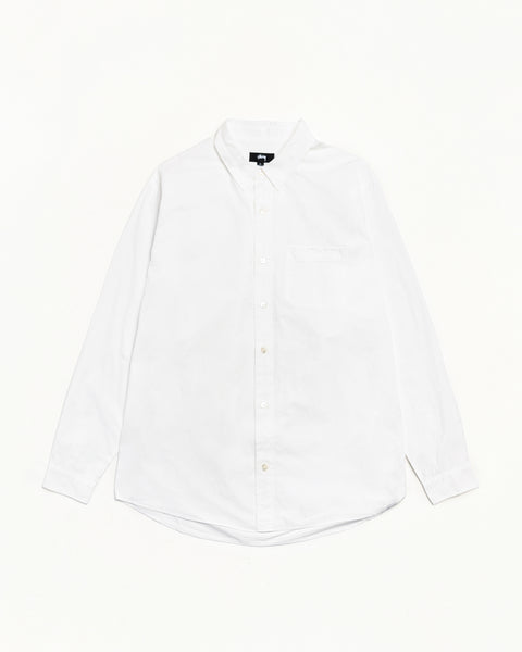 Oxford Ls Shirt Unisex Long Sleeve In White
