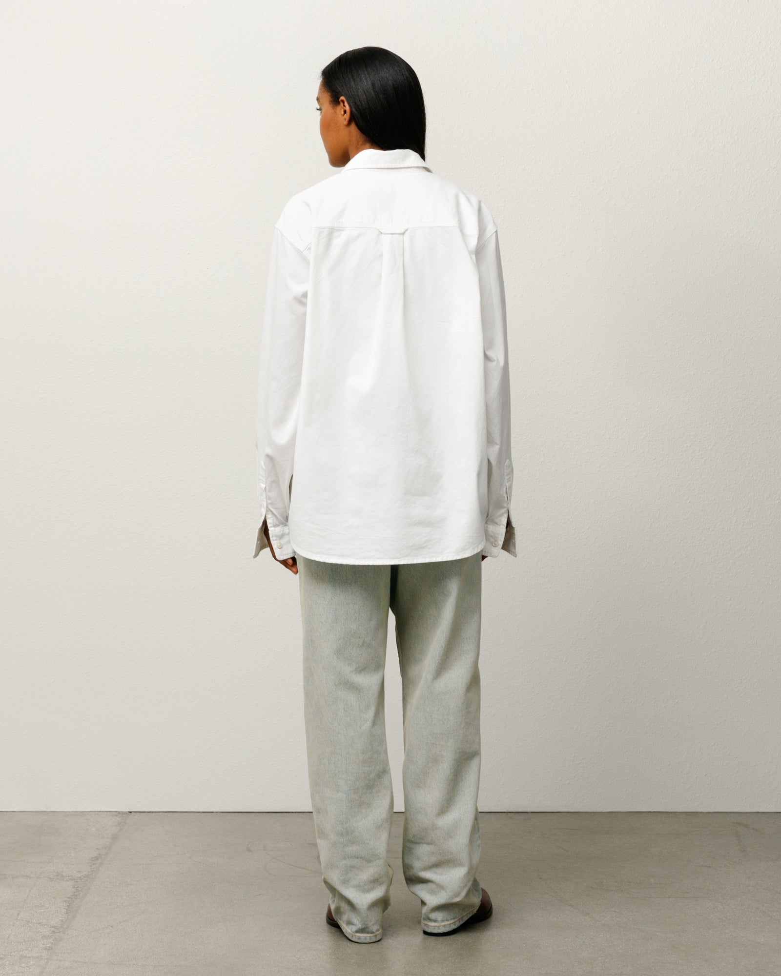 Oxford Ls Shirt Mens Long Sleeve In White