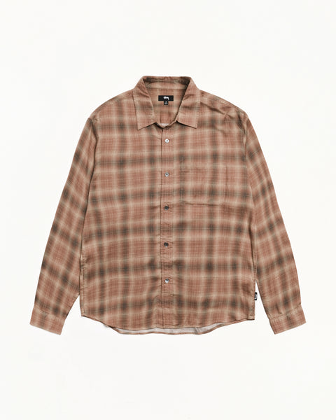 Matthew Plaid Shirt Sd Mens Long Sleeve In Brick