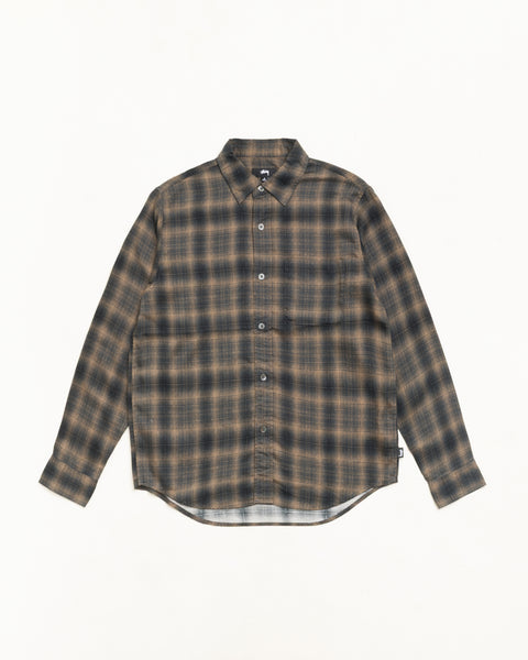 Matthew Plaid Shirt Sd Unisex Long Sleeve In Brown