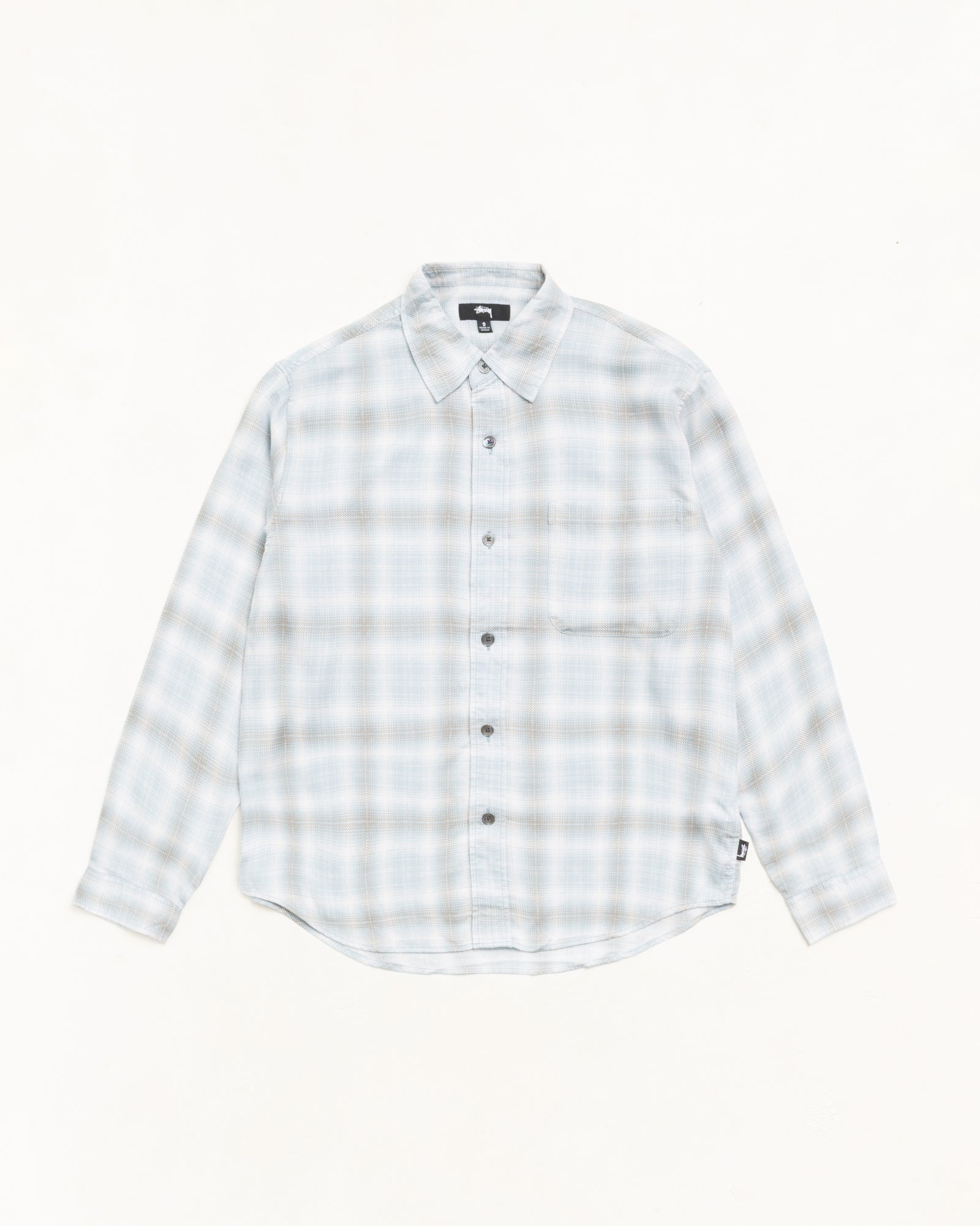 Matthew Plaid Shirt Sd Unisex Long Sleeve In Lt. Blue