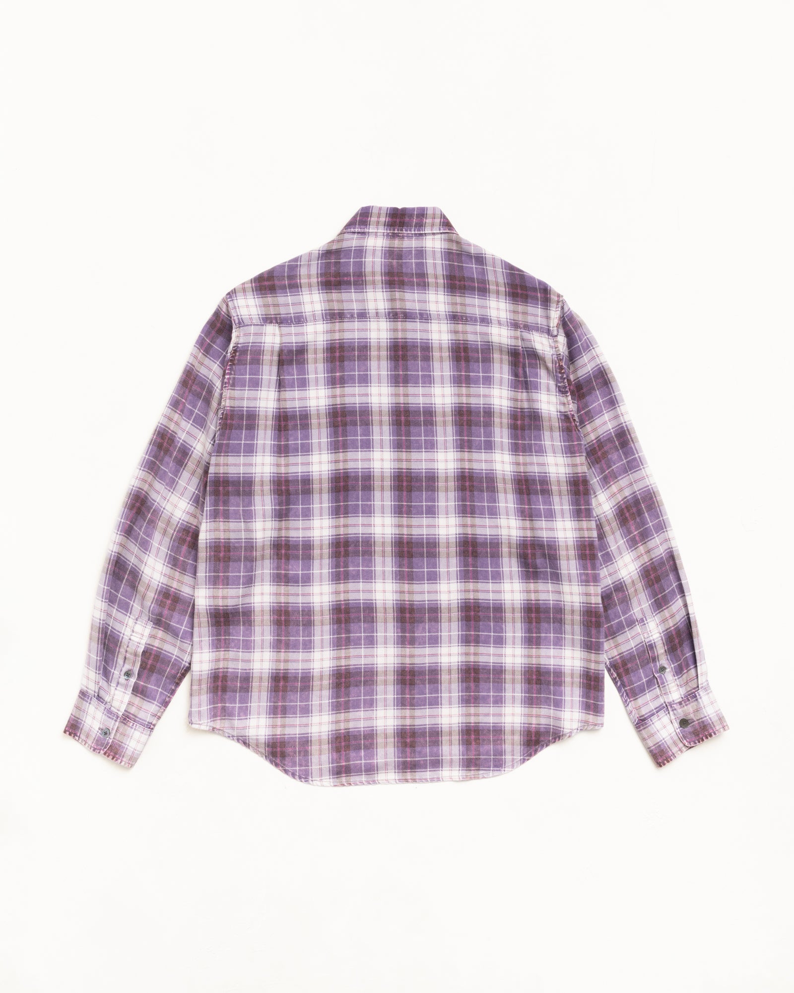 Matthew Plaid Shirt Cl Mens Long Sleeve In Lavender