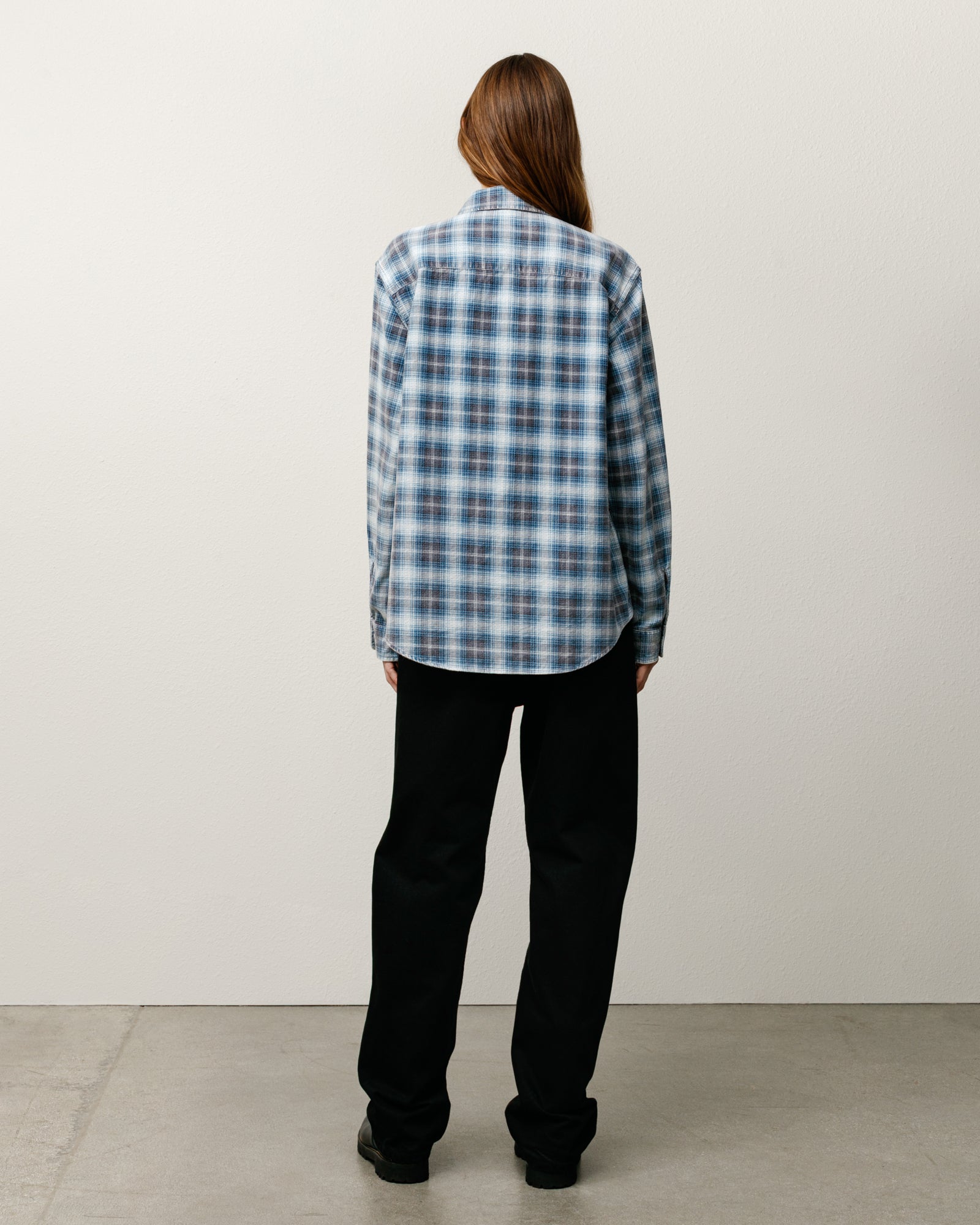 Dax Plaid Shirt Mens Long Sleeve In Blue