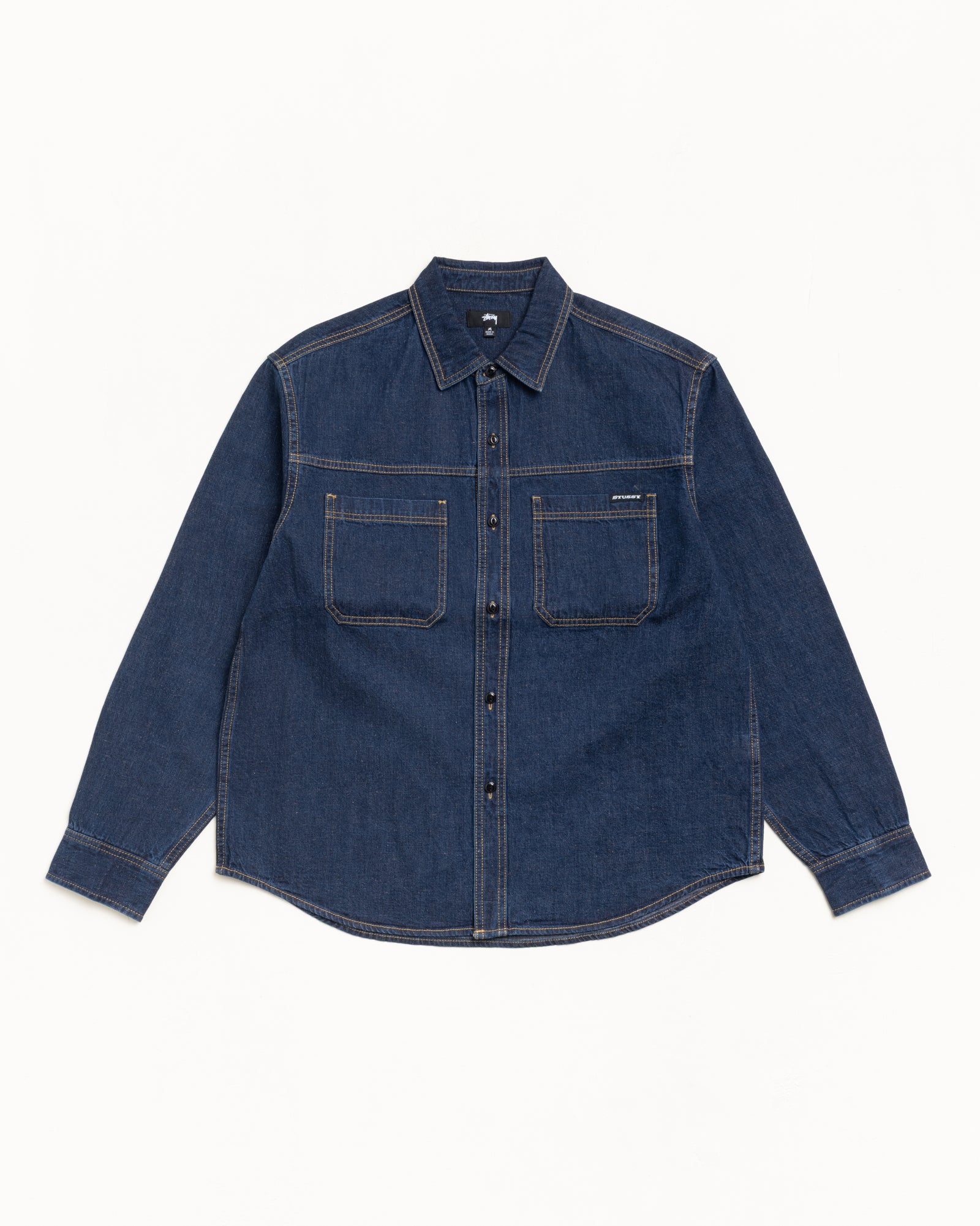 Work Denim Shirt – Dark Denim | Tops & Shirts | Stüssy Europe