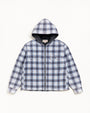 CAMISA DE CUADROS CON CREMALLERA Y CAPUCHA