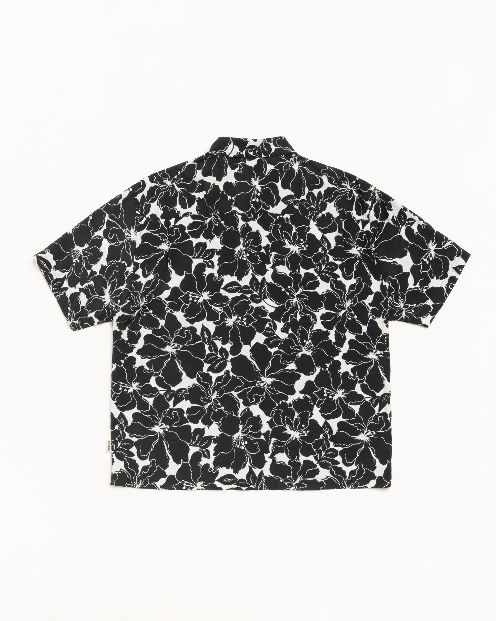 Floral Hawaiian Shirt Mens Short Sleeve In Black