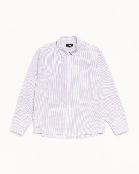 Standard Shirt Unisex Long Sleeve In Purple Stripe