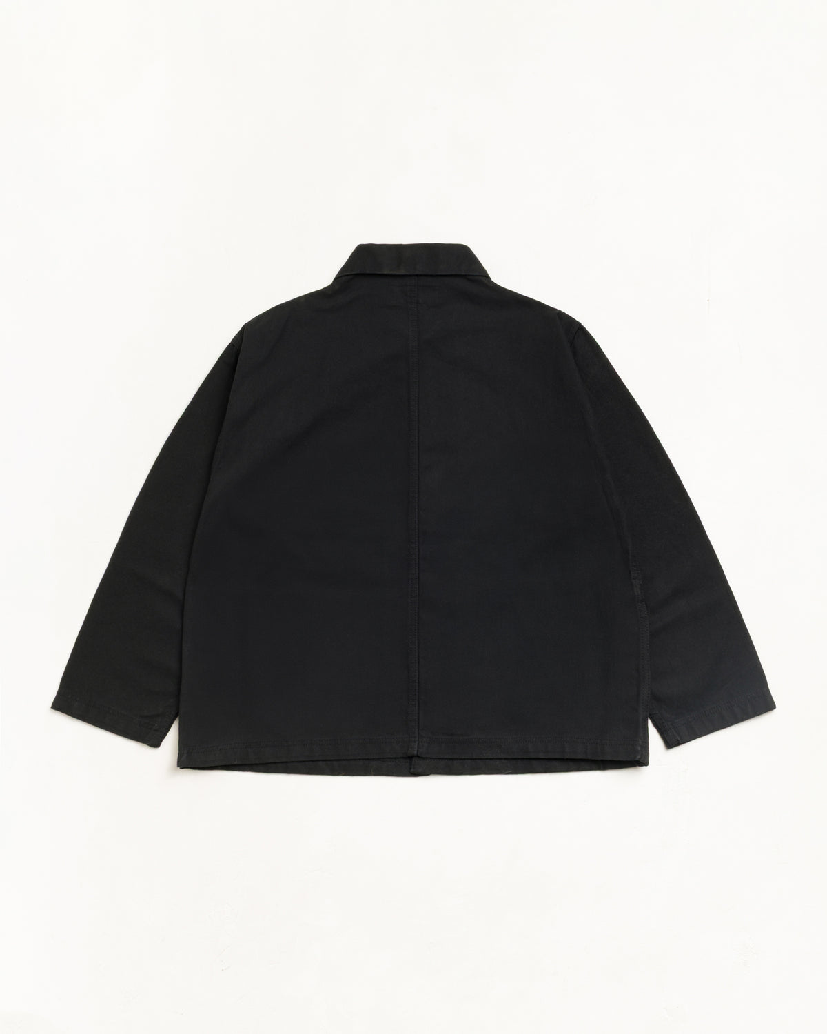 Canvas Work Overshirt Unisex Long Sleeve In Black