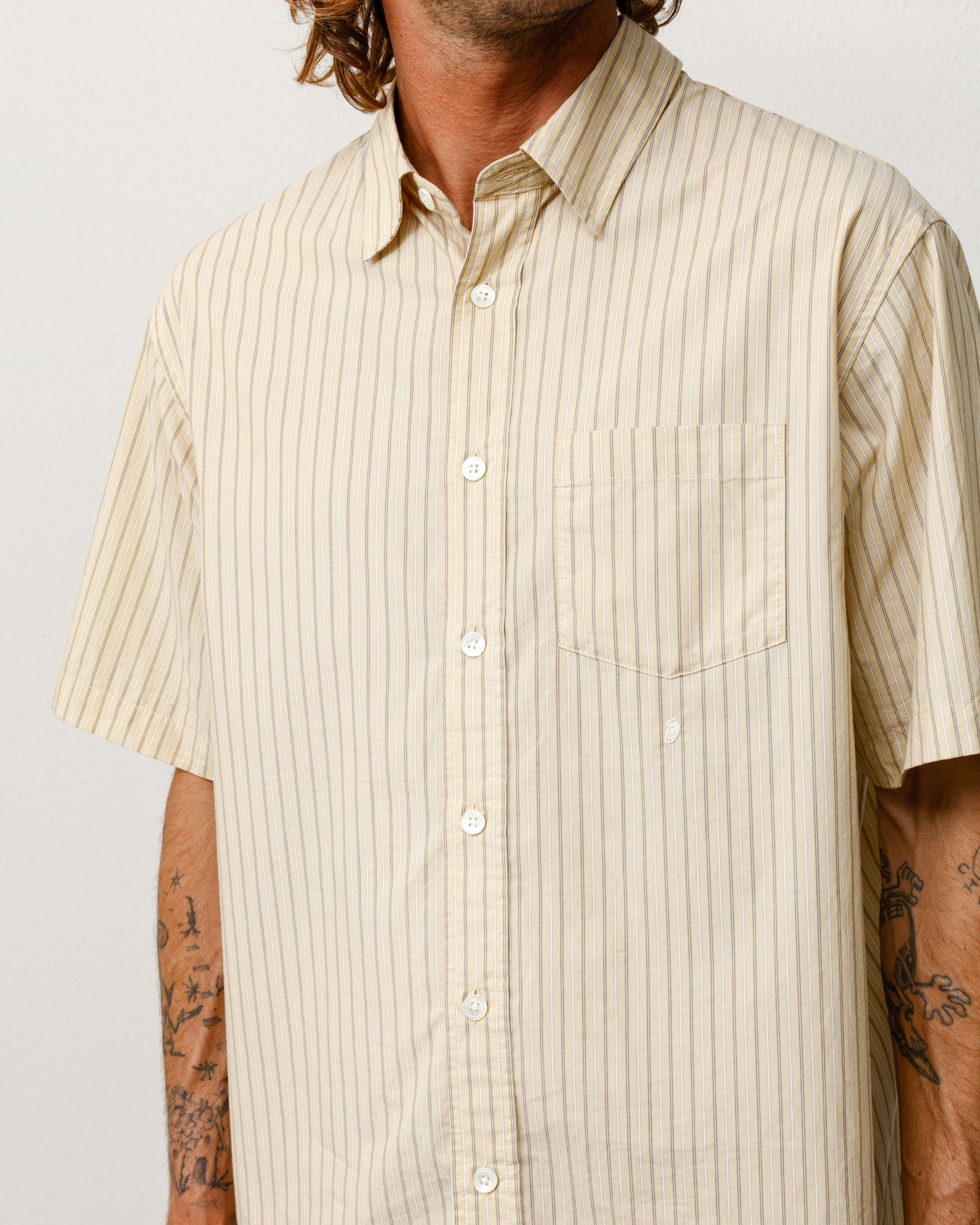 Standard Ss Shirt – Yellow Stripe | Tops & Shirts | Stüssy Europe