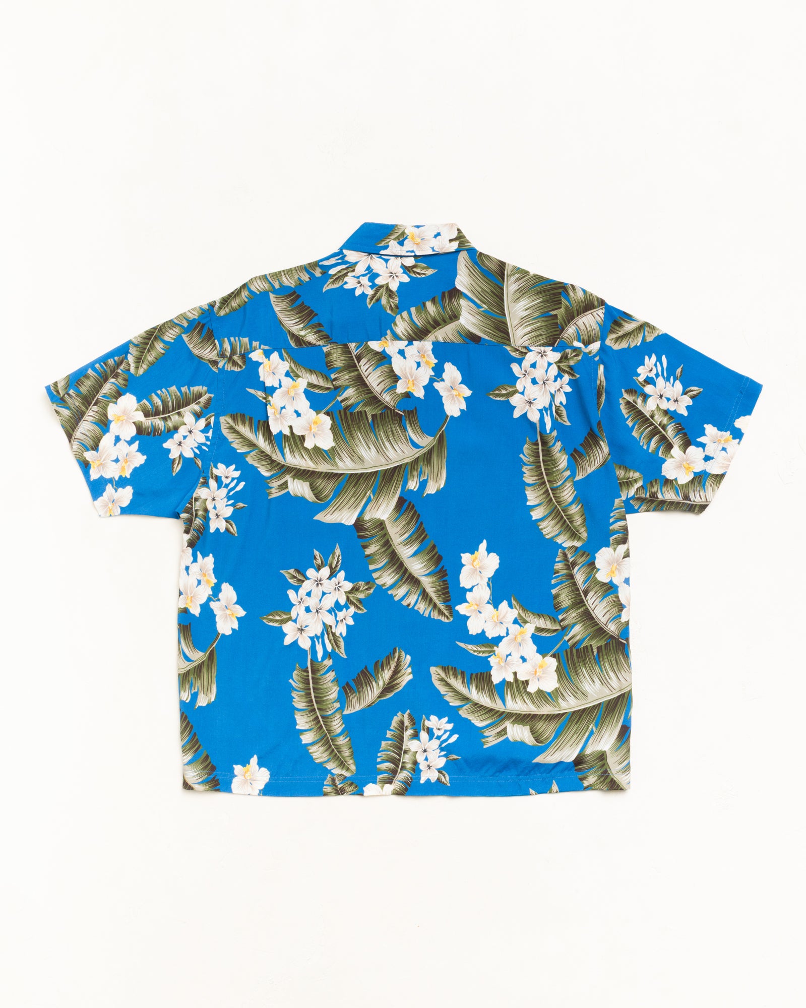 Hawaiian Floral Ss Shirt Unisex Short Sleeve In Blue
