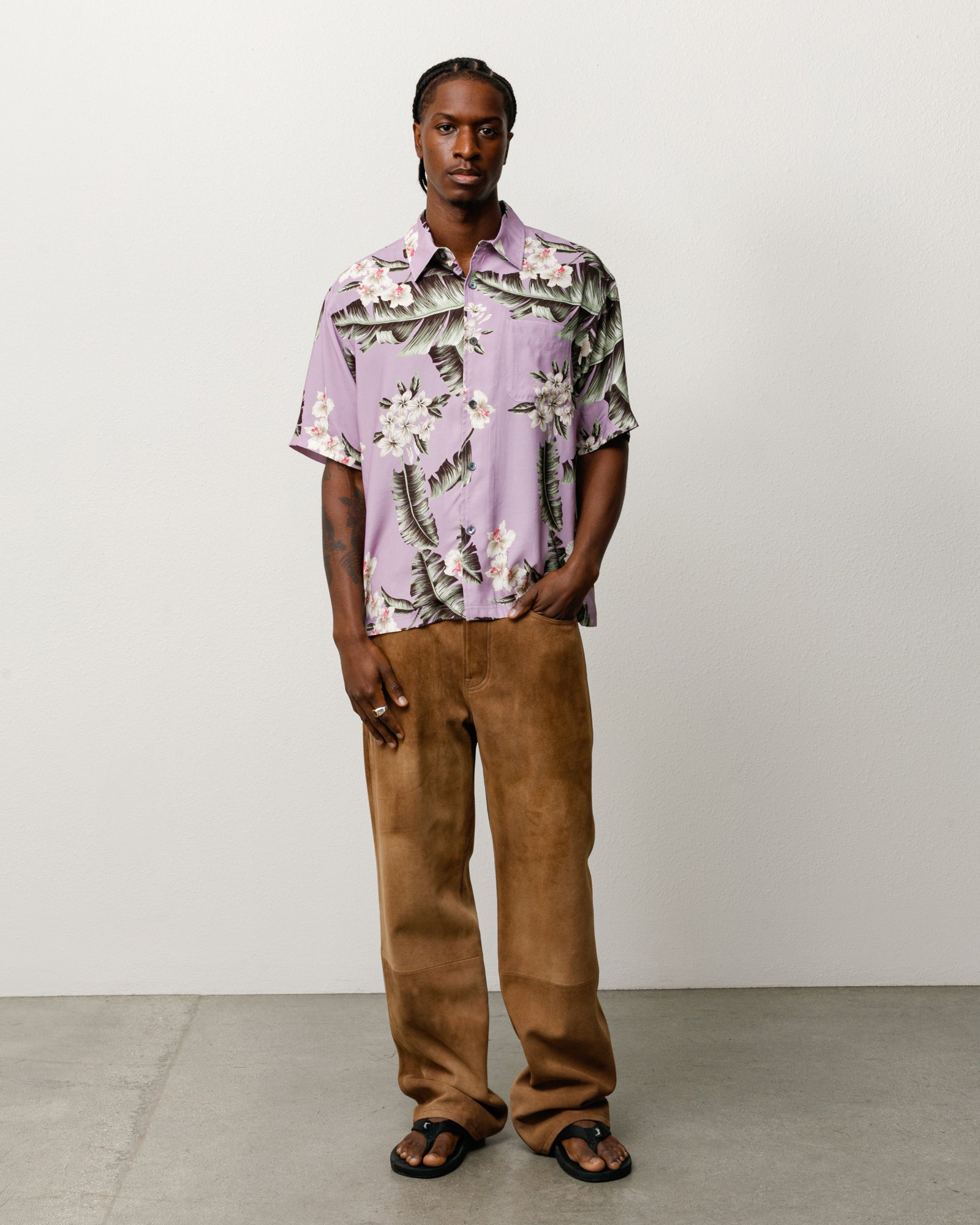 Hawaiian Floral Ss Shirt – Lavender | Tops & Shirts | Stüssy Europe