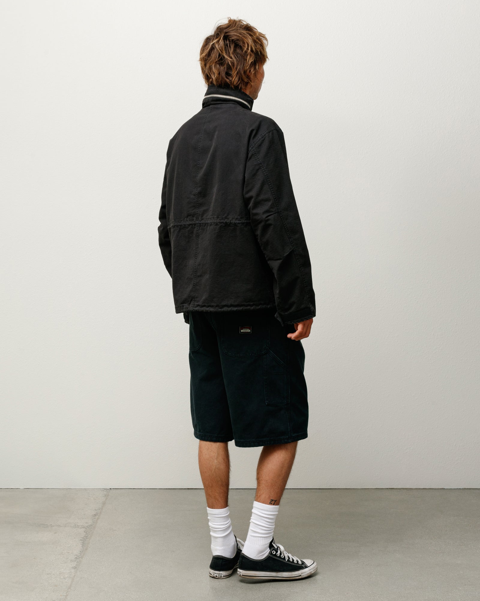 Washed Canvas Work Short – Black | Shorts | Stüssy Europe