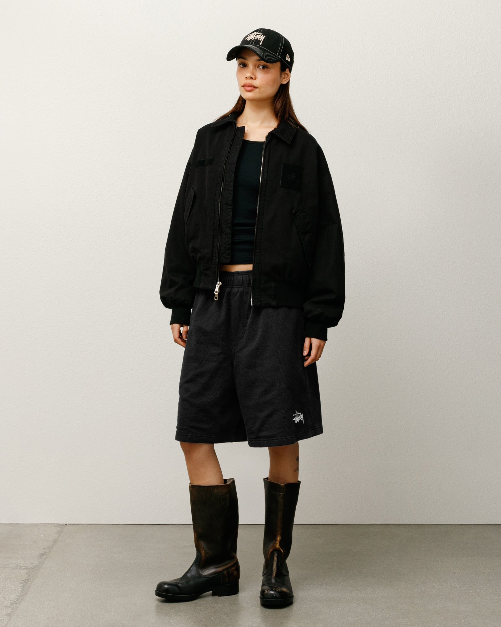 Double Layer Jersey Short – Black | Shorts | Stüssy Europe