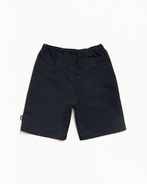Shorts Baggy Beach Short en noir, taille élastique, coupe unisexe