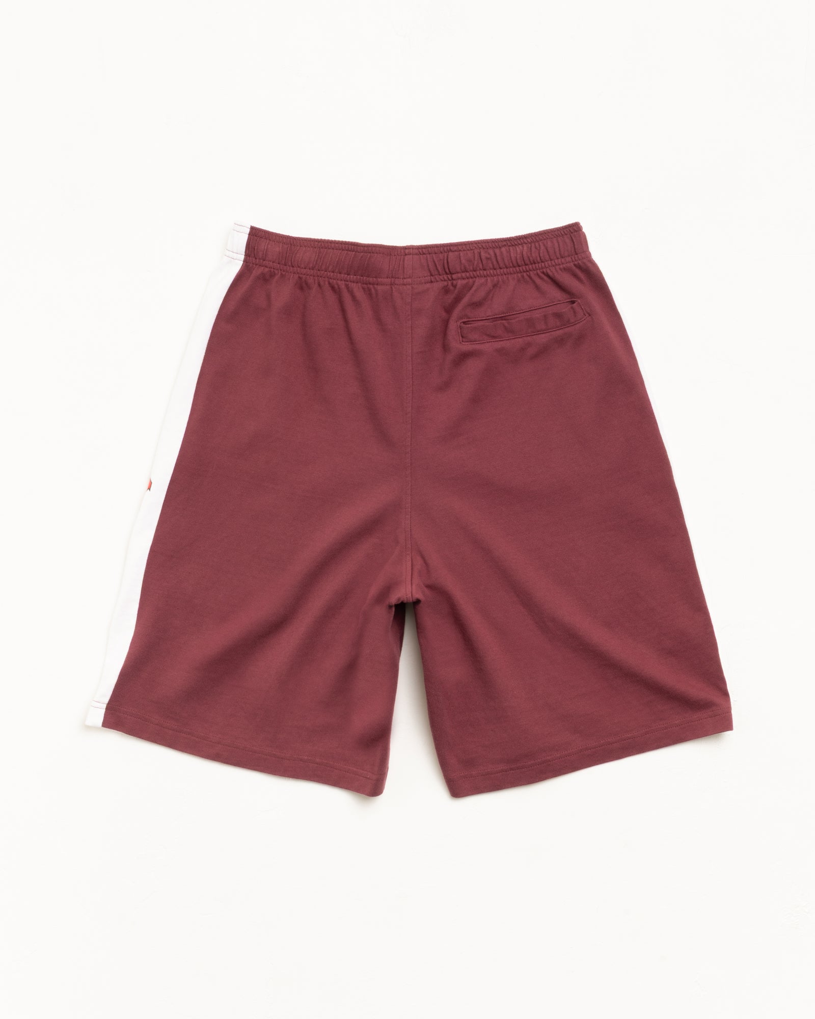 Stripe Jersey Short Mens Regular In Burgundy