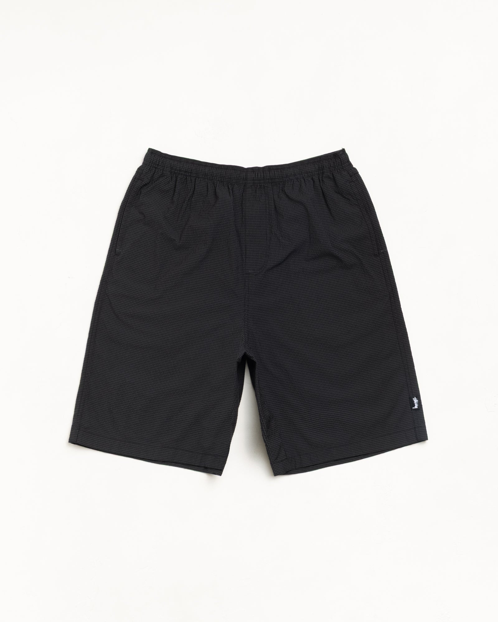 Baggy Seersucker Beach Short – Black | Shorts & Trunks | Stüssy Europe