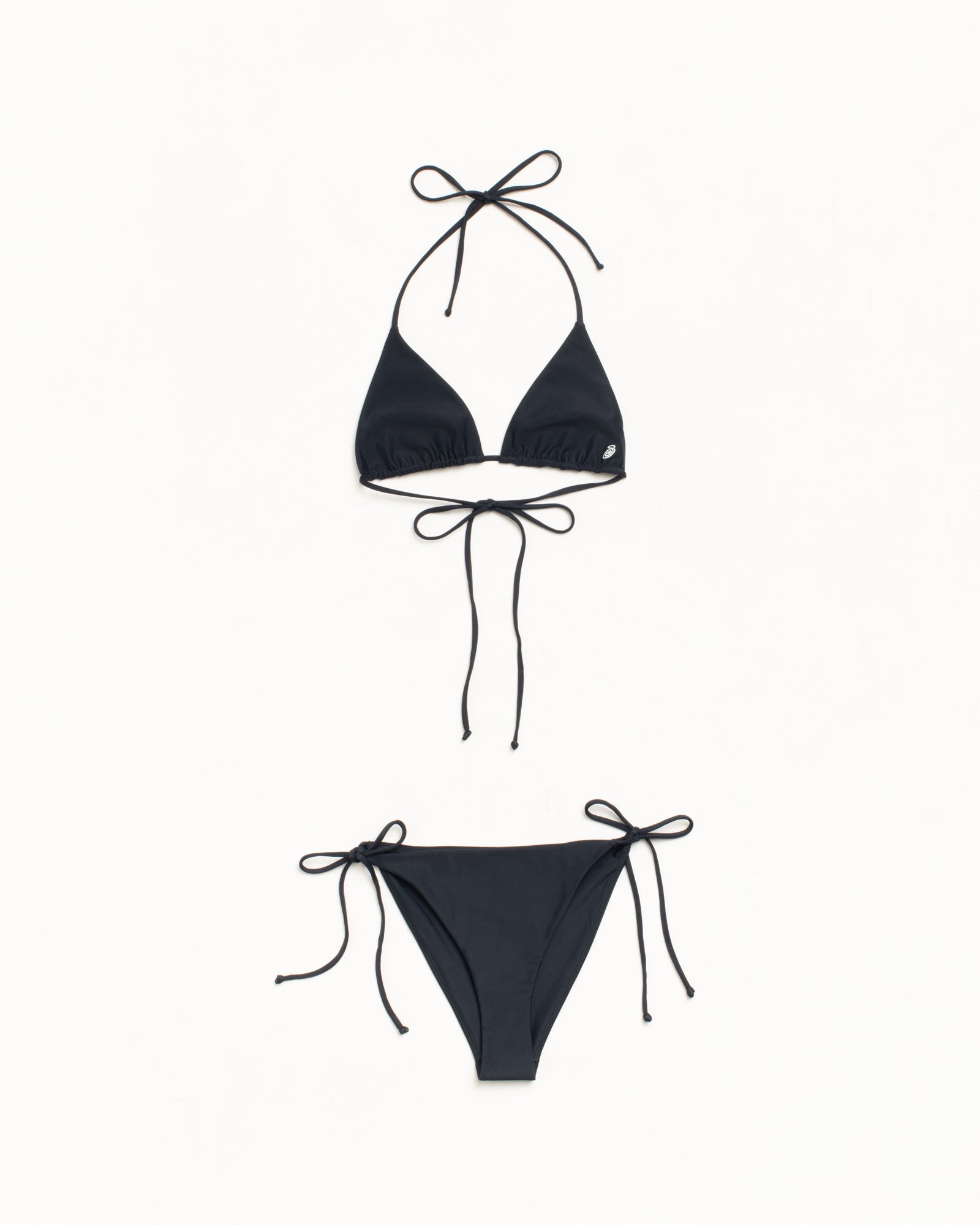 Side Tie Bikini Bottom Swim in the color Black