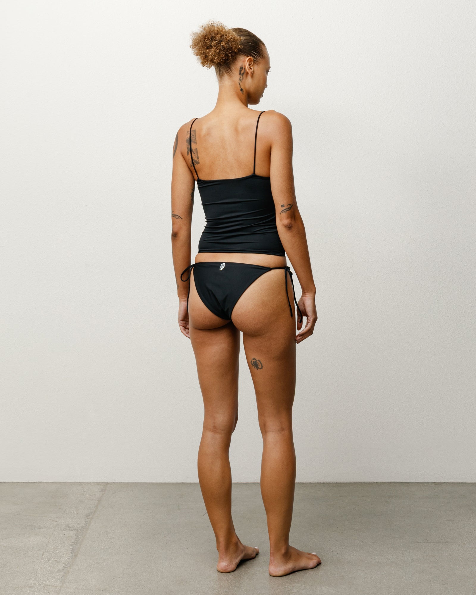 Side Tie Bikini Bottom Womens In Black