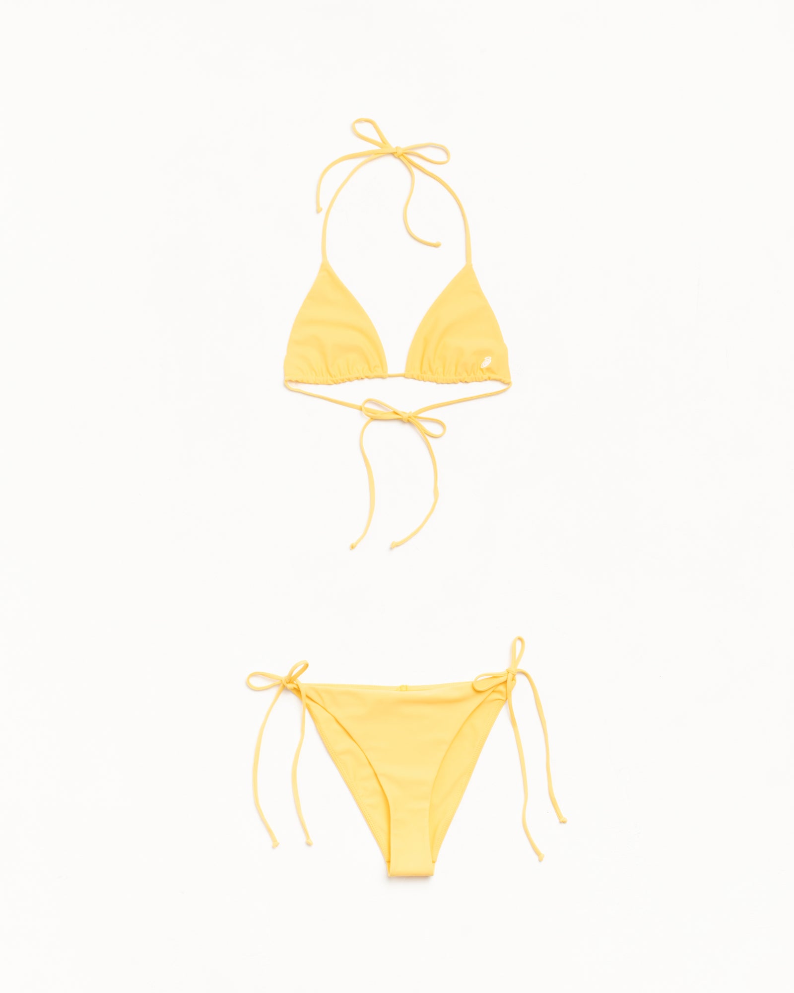 Side Tie Bikini Bottom Womens in the color Orange