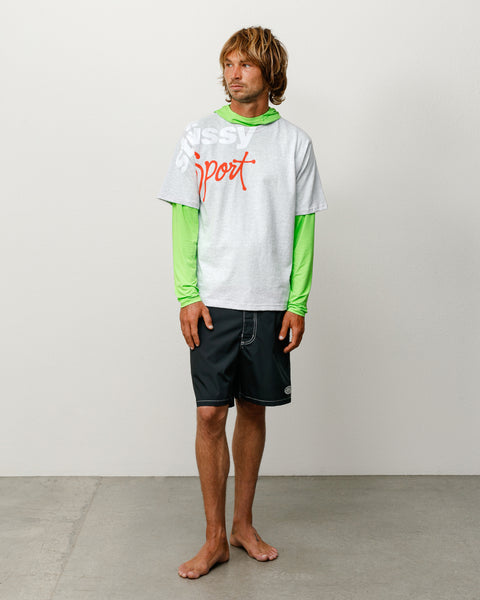 Coastal Board Short Unisex Regular In Black With Contrast Stitching, Above-Knee Length