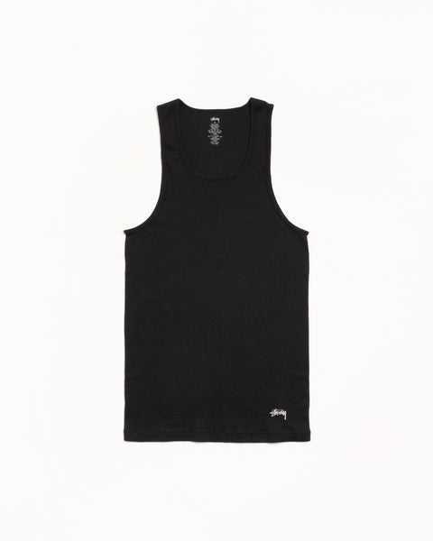 Stussy Tank Undershirt- 3 Pack Accessories Short Sleeve In Black