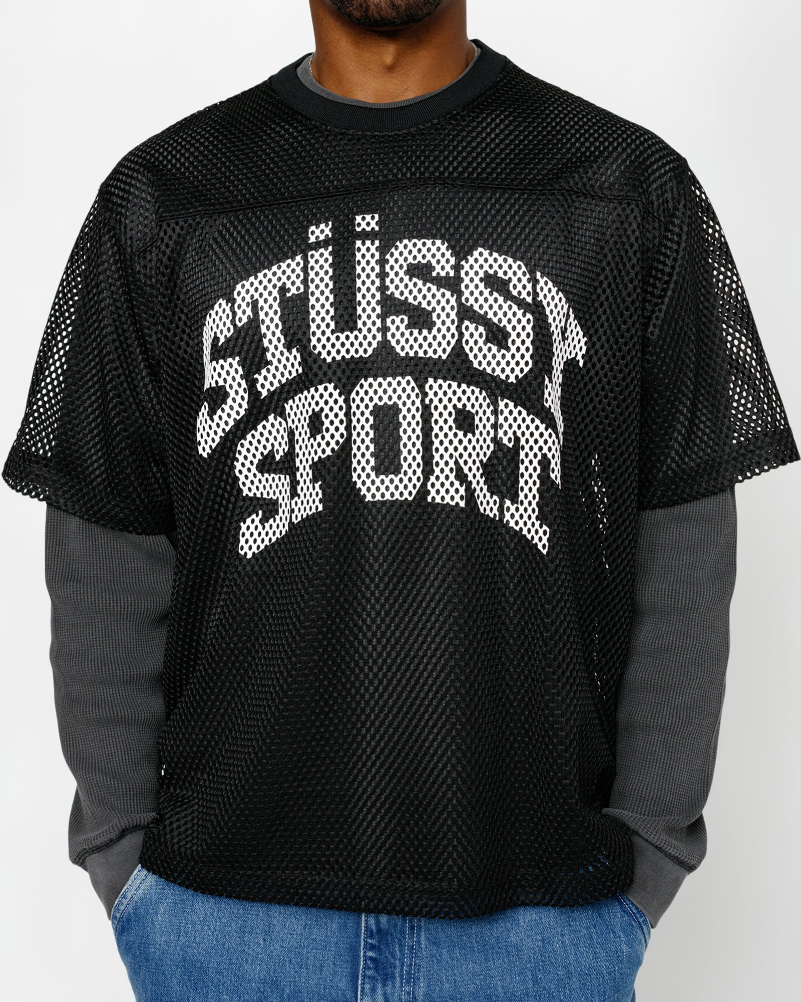 Stussy sport jersey ブラック STUSSY SPORT JERSEY BLACK