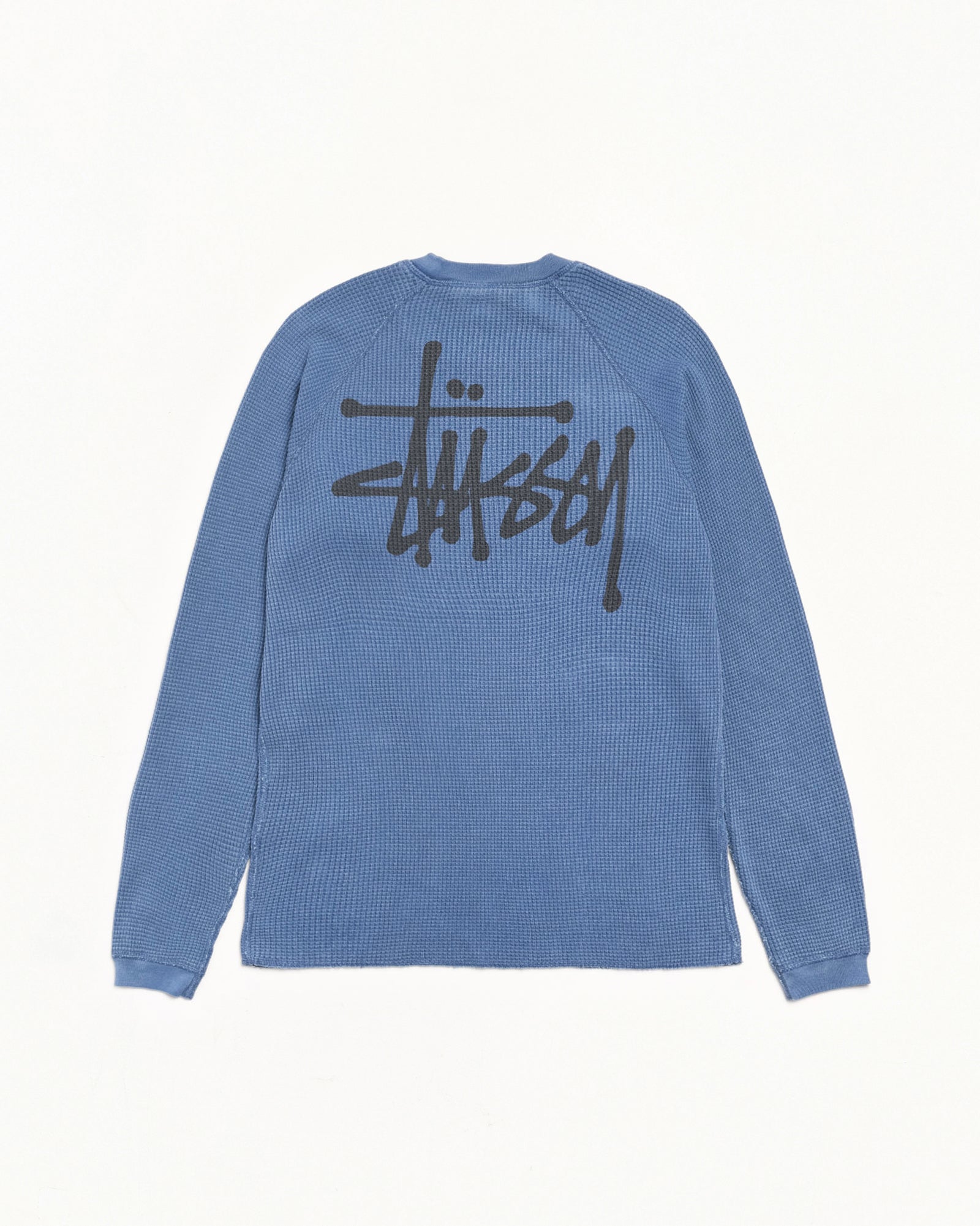 Raglan Thermal Langarm Crew in Blau – Stüssy Europa – Stüssy Europe