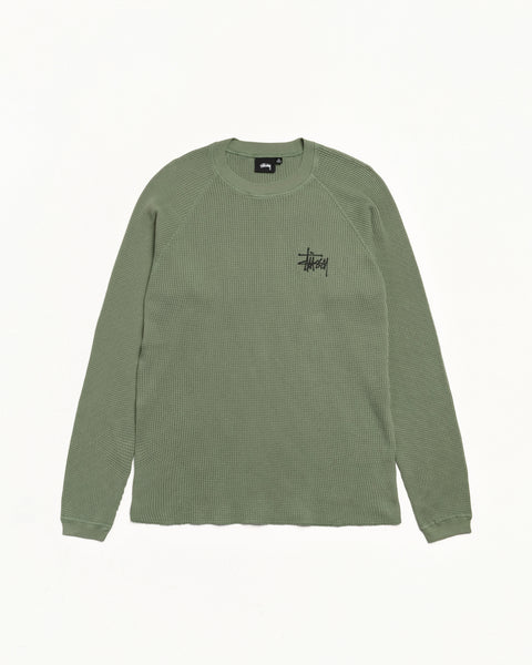 Raglan Thermal Basic Stock Mens Long Sleeve In Sage