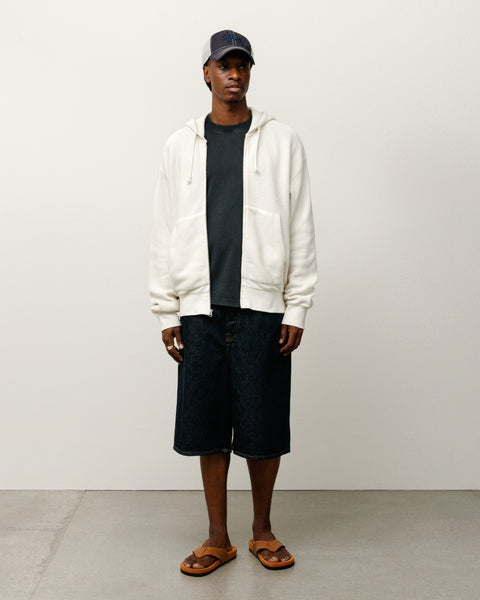 Double Layer Waffle Zip Hoodie