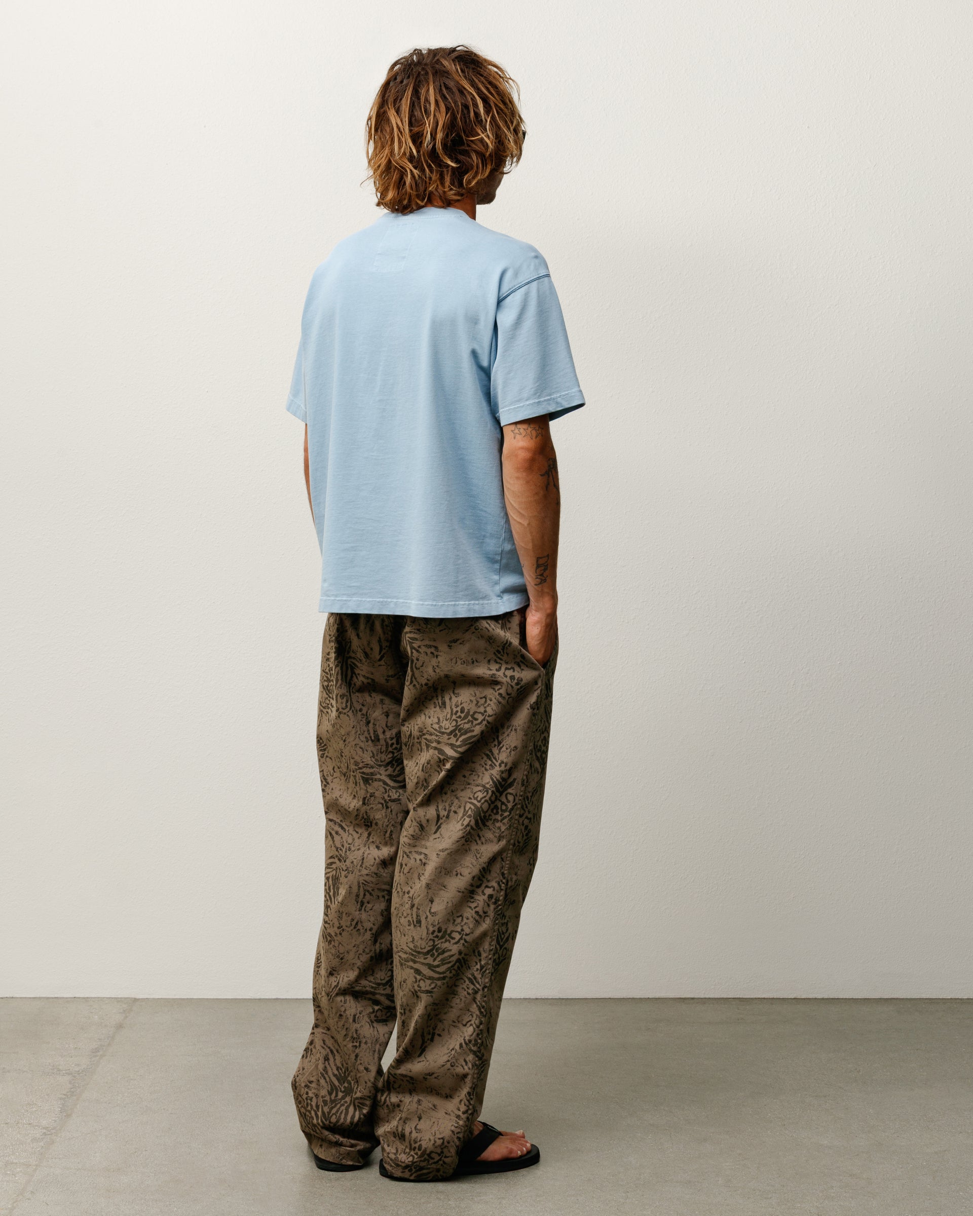 Dyed Ss Tee Mens Short Sleeve In Dust Blue