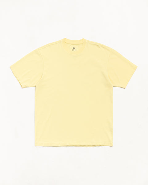 Dyed Ss Tee Mens Short Sleeve In Faded Yellow