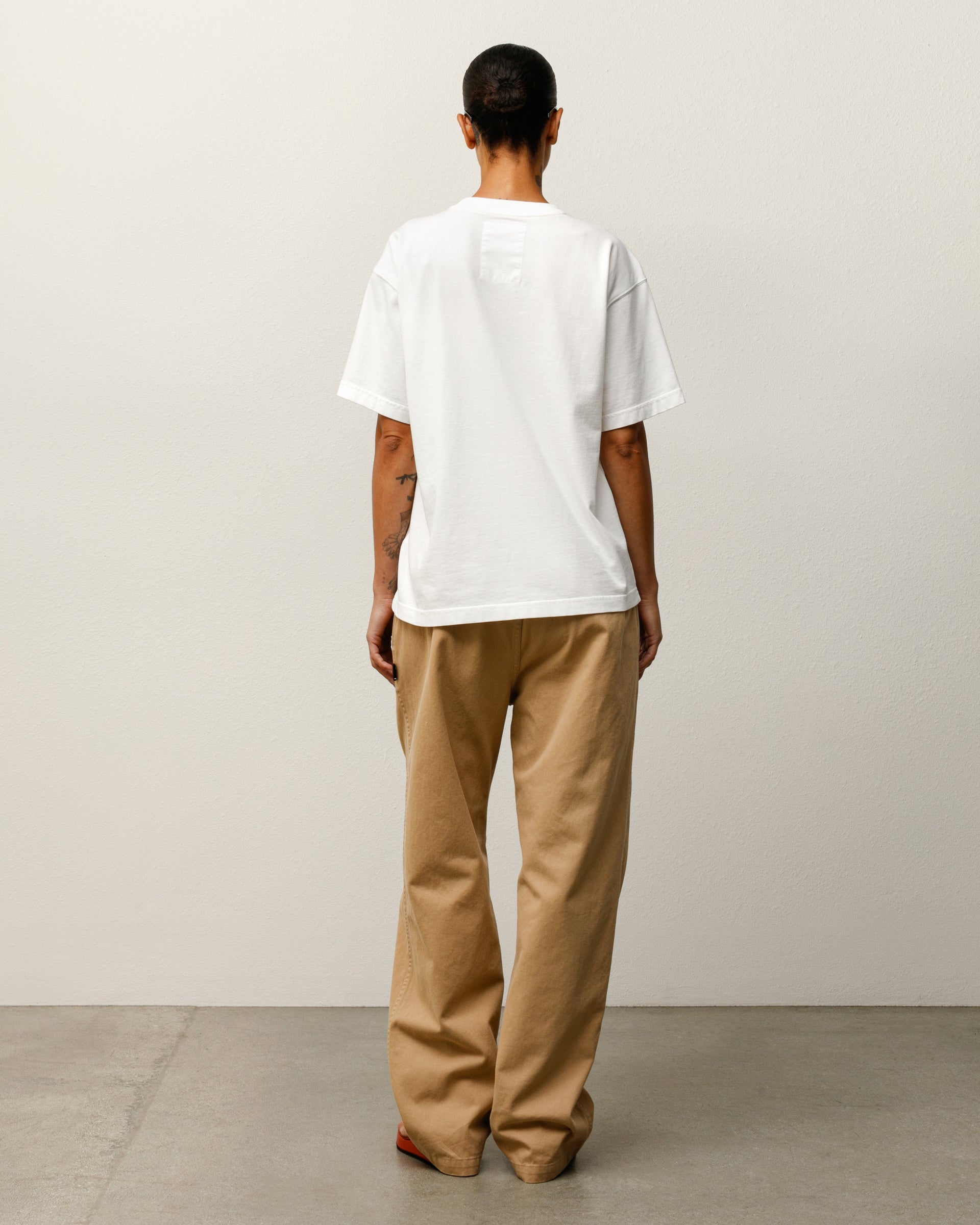 Dyed Ss Tee Mens Short Sleeve In White