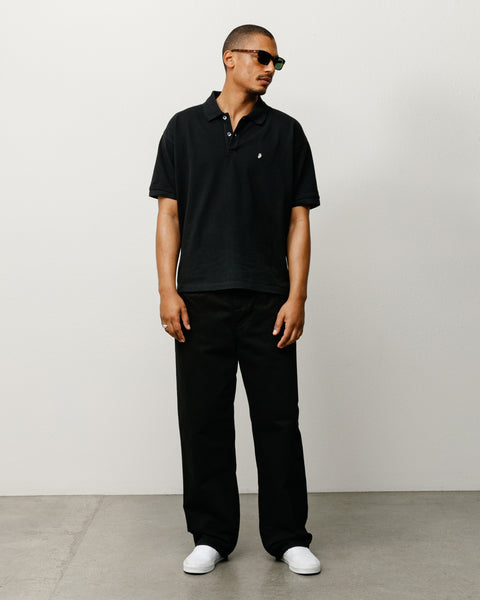 Classic Pique Polo Unisex Short Sleeve In Black