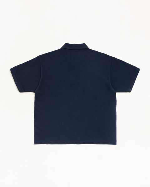 Classic Pique Polo, polo unisexe à manches courtes en coton piqué, coloris Navy.