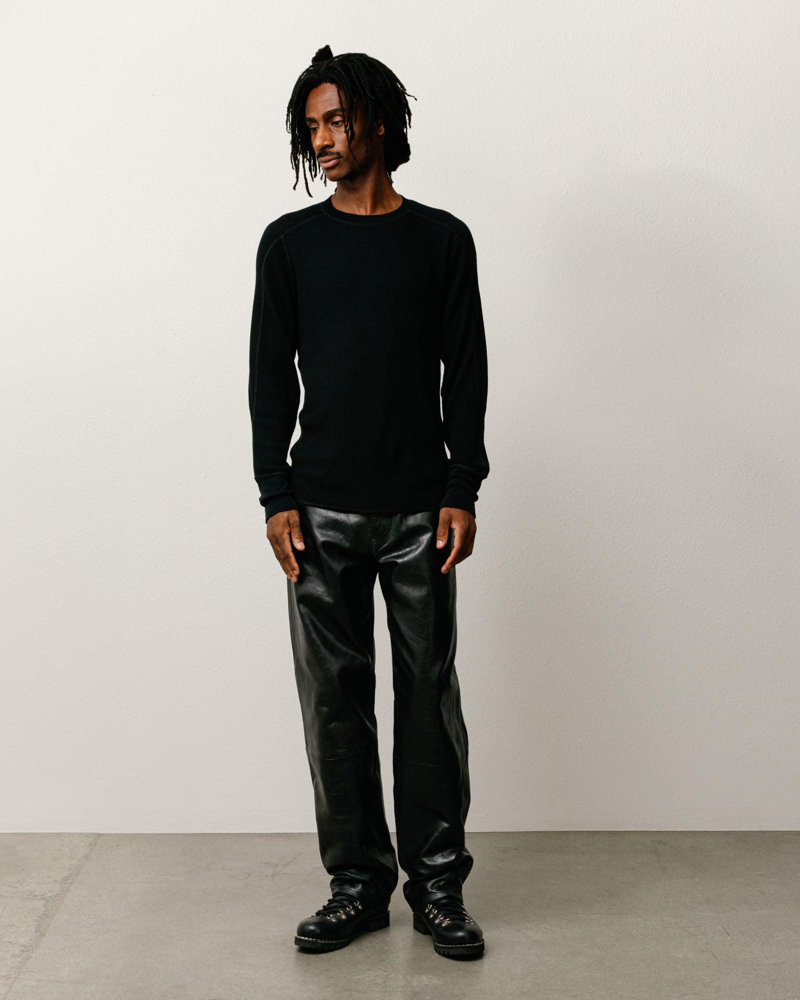 Wool Ls Thermal Mens Long Sleeve In Black