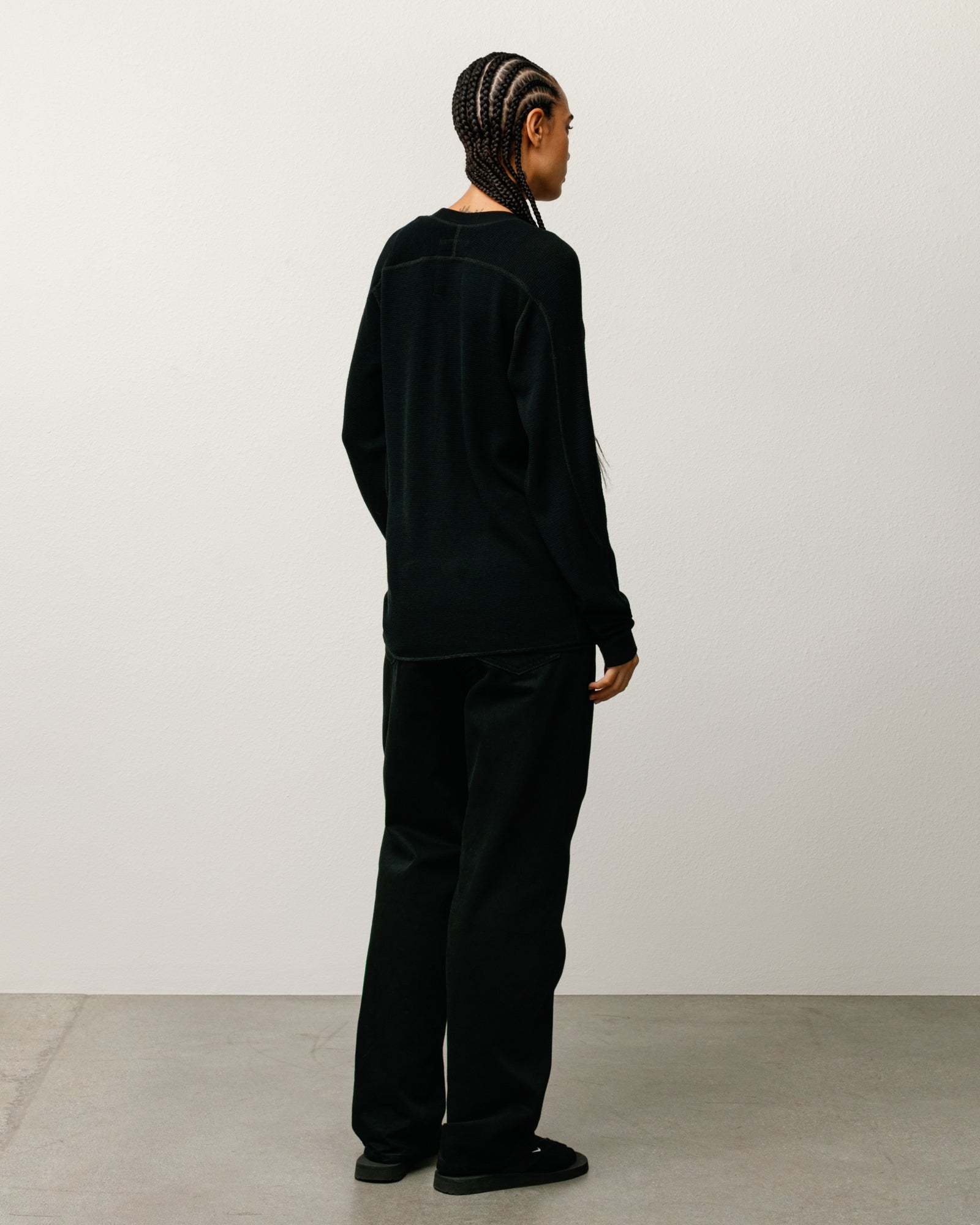 Wool LS Thermal – Black | Tops & Knits | Stüssy Europe
