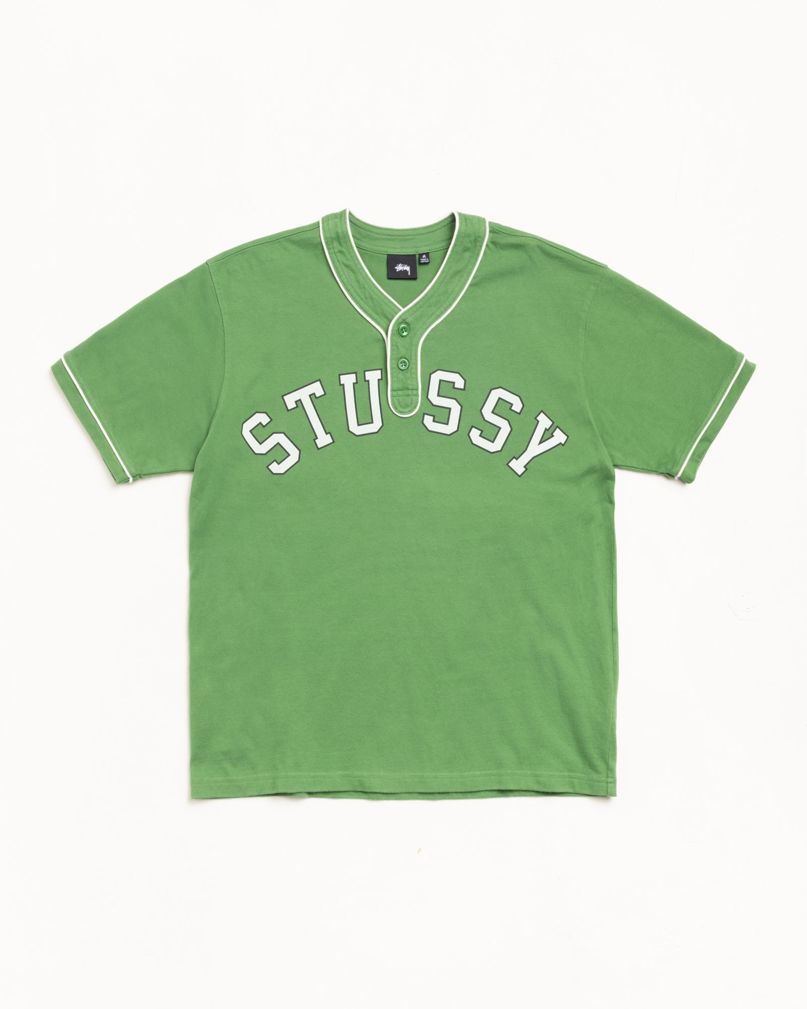 Arch Baseball Jersey – Green | Tops & Shirts | Stüssy Europe