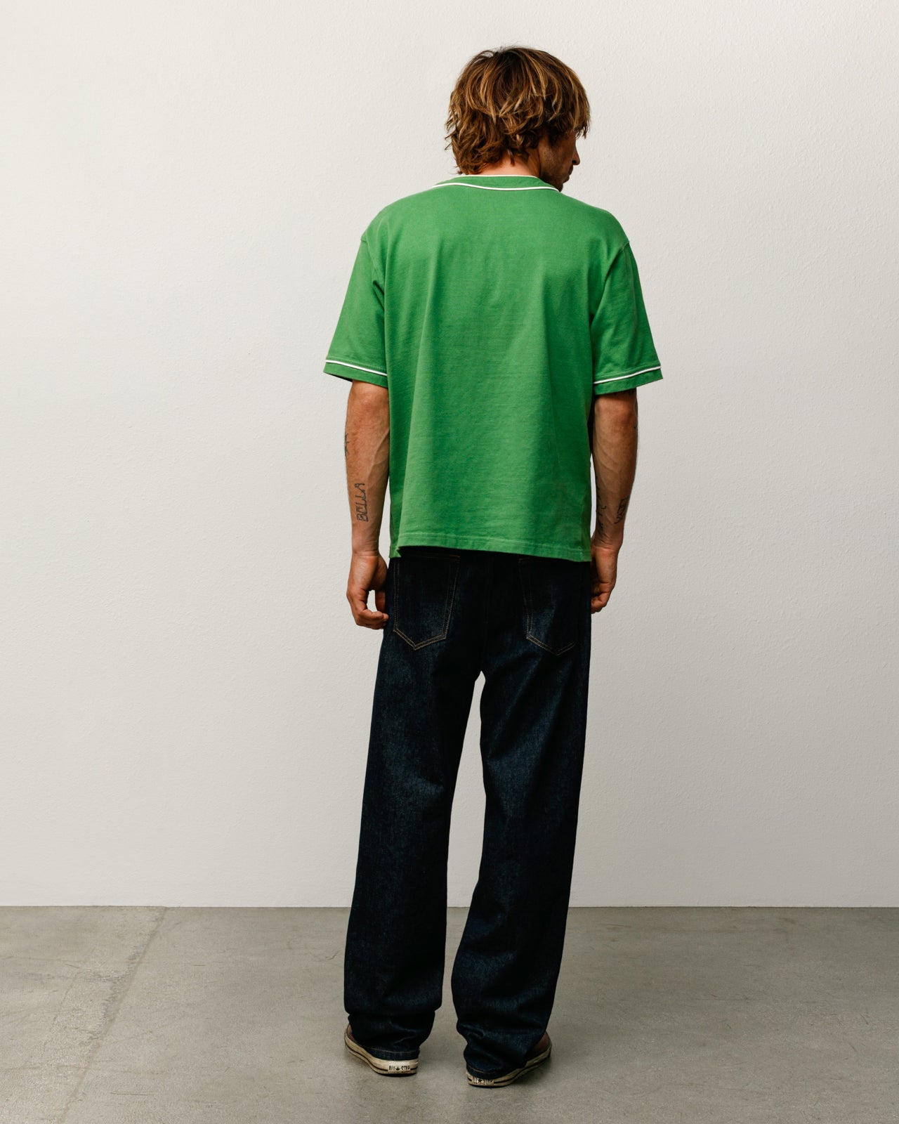 Arch Baseball Jersey – Green | Tops & Shirts | Stüssy Europe